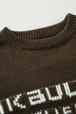 Grunge Y2K Tasseled Sweater - Retro 90s Fashion Statement